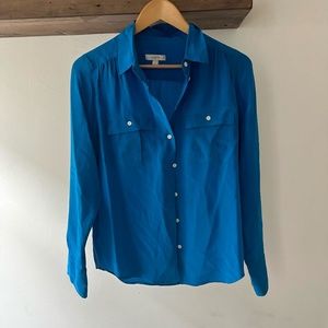 Blue J.Crew Blue Silk Shirt